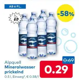 T&G Alpquell Mineralwasser prickelnd Angebot