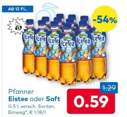 T&G Pfanner Eistee oder Saft Angebot