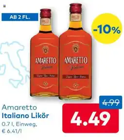 T&G Amaretto Italiano Likör Angebot