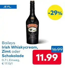 T&G Baileys Irish Whiskycream, Zimt oder Schokolade Angebot