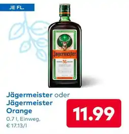 T&G Jägermeister oder Jägermeister Orange Angebot