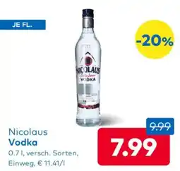 T&G Nicolaus Vodka Angebot