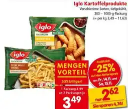 Interspar Iglo Kartoffelprodukte Angebot