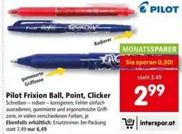 Interspar Pilot frixion ball, point, clicker Angebot