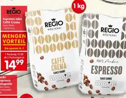 Interspar Espresso oder caffè crema ganze Angebot