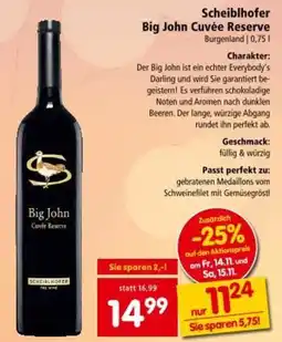 Interspar Scheiblhofer Big John Cuvée Reserve Angebot