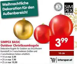 Interspar Simpex basic outdoor christbaumkugeln Angebot