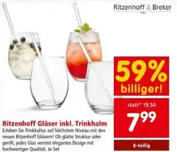 Interspar Ritzenhoff Gläser inkl. Trinkhalm Angebot