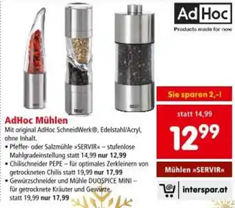 Interspar AdHoc Mühlen Angebot
