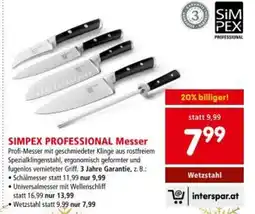 Interspar Simpex professional messer Angebot