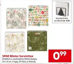 Interspar SPAR Winter-Servietten Angebot