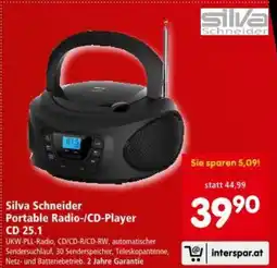 Interspar Silva Schneider Portable Radio-/CD-Player CD 25.1 Angebot