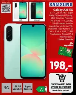 Interspar Samsung galaxy a26 5g Angebot
