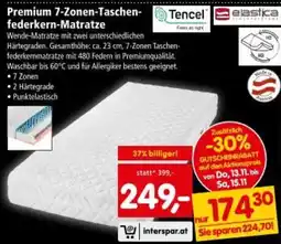Interspar Premium 7-Zonen-Taschen- federkern-Matratze Angebot