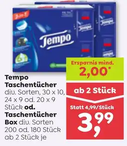 ADEG Tempo Taschentücher od. Taschentücher Box Angebot