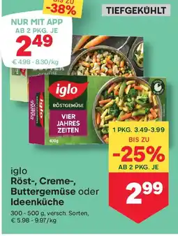 MPreis iglo Röst-, Creme-, Buttergemüse oder Ideenküche Angebot