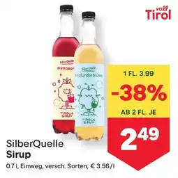 MPreis SilberQuelle Sirup Angebot