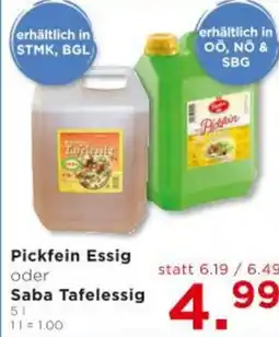 Unimarkt Pickfein Essig oder Saba Tafelessig Angebot