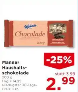 Unimarkt Manner Haushalts- schokolade Angebot