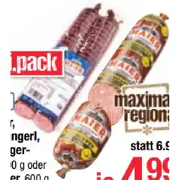 Maximarkt Pöndorfer, Kaminstangerl, Wiener, Egerländer oder Holzhacker Maximarkt Angebot