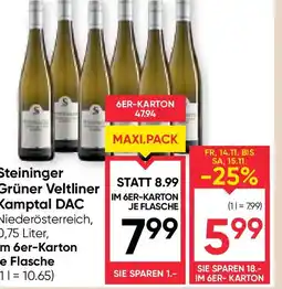 Maximarkt Steininger grüner veltliner kamptal dac Angebot
