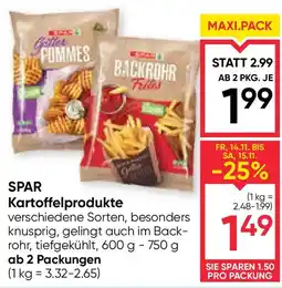 Maximarkt Spar kartoffelprodukte Angebot