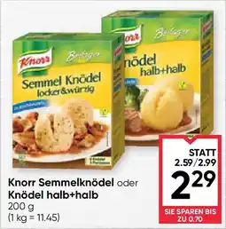 Maximarkt Knorr semmelknödel oder knödel halb+halb Angebot