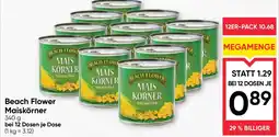 Maximarkt Beach flower mais körner Angebot