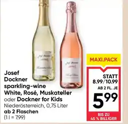 Maximarkt Josef dockner sparkling-wine white, rosé, muskateller oder dockner for kids Angebot