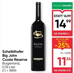Maximarkt Scheiblhofer big john cuvée reserve Angebot