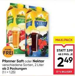 Maximarkt Pfanner Saft oder Nektar Angebot