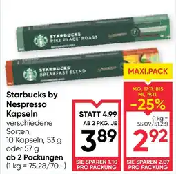 Maximarkt Starbucks by nespresso kapseln Angebot