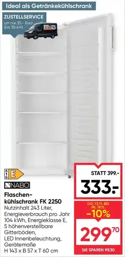 Maximarkt Flaschenkühlschrank FK 2250 Angebot