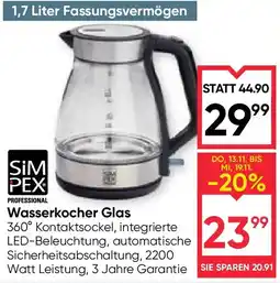 Maximarkt Wasserkocher Glas Maximarkt Angebot