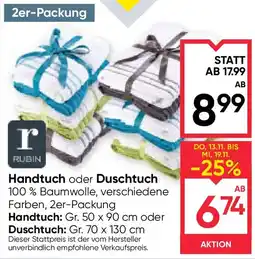 Maximarkt Handtuch oder Duschtuch Angebot
