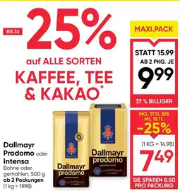 Maximarkt Dallmayr Prodomo oder Intensa Angebot