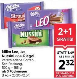Maximarkt Milka Leo Nussini Riegel Angebot