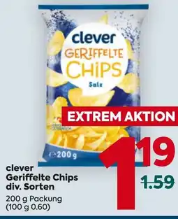 Billa clever Geriffelte Chips Angebot