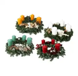 Lidl Adventkranz “Exklusiv” Verschiedene Farben und Dekorationen Lidl Angebot