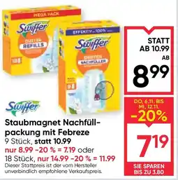 Maximarkt Staubmagnet Nachfüll- packung mit Febreze Angebot