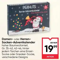 Maximarkt Damen- oder Herren- Socken-Adventkalender Angebot