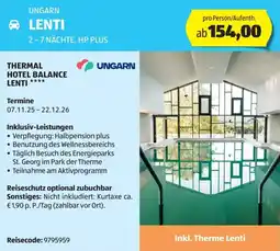 Hofer Reisen Ungarn lenti Angebot