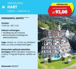 Hofer Reisen Hart Angebot