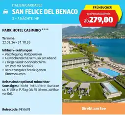 Hofer Reisen San felice del benaco Angebot
