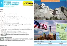 Hofer Reisen Von der ostküste an die westküste Angebot