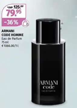 Müller Armani code homme Angebot