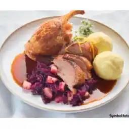 Interspar 1/4 Ente mit Kartoffelknödel und Apfelrotkraut INTERSPAR Angebot