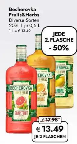Travel FREE Becherovka Fruits&Herbs Angebot