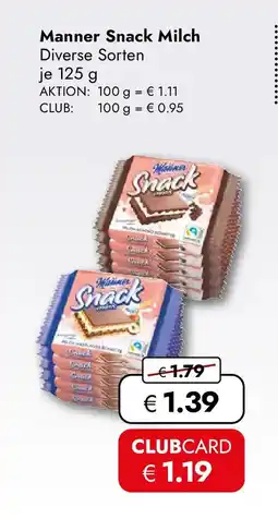 Travel FREE Manner Snack Milch Angebot
