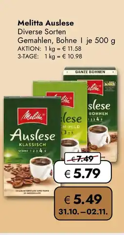Travel FREE Melitta Auslese Angebot